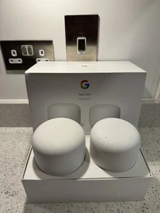 Google Nest Wifi Router and Point - Boxed + Ethernet Cable - Picture 1 of 8