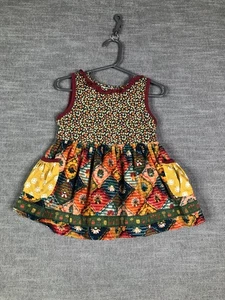 Matilda Jane Girls Dress 4 Autumn Floral Corduroy Pockets Harvest Fall Colors - Picture 1 of 10