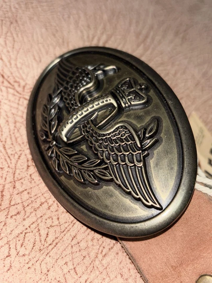 DOUBLE RL Leather Braided With Emblem RR Ralph Lauren New From Japan - Image 1 of 4