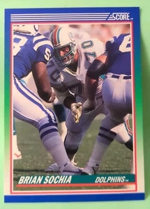 1990 Score - Brian Sochia #88 - Miami Dolphins  - Picture 1 of 2