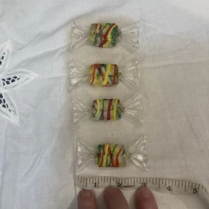 Vintage Murano mundgeblasen Kunstglas verpackt Süßigkeiten Stücke (Menge 4) - Bild 1 von 5