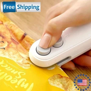 Mini Bag Sealer Rechargeable Bag Sealer 2 In 1 Bag Sealer Heat Seal With Cutter - Picture 1 of 10