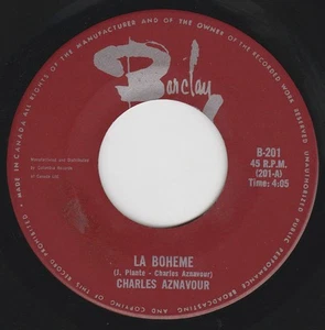 Charles Aznavour - La Boheme (7", Single) - Picture 1 of 2
