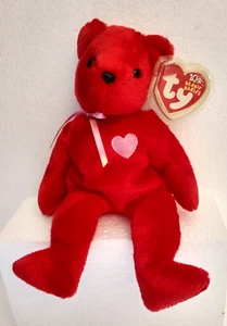 BEANIE BABIES KISSe BEAR TY STORE ONLINE EXCLUSIVE MWMT SMOKE FREE HOME - Picture 1 of 1