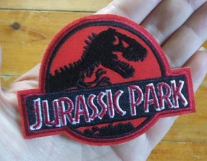 NOS ~ JURASSIC PARK ~ Movie Logo PROMO Embroidered Iron On Patch - Picture 1 of 7