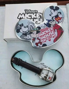 Disney Mickey Mouse Wrist Watch 80 Years Keepsake Tin W/Box NEW - Picture 1 of 2