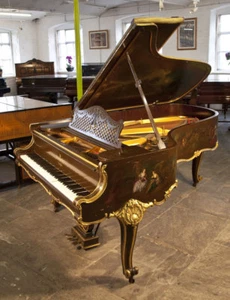 Rococo Style, Steinway Model B Grand Piano Hand-Painted Scenes | BESBRODE PIANOS - Picture 1 of 12