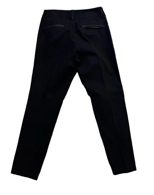 Helmut Lang Straight Leg High Waist Pants Black 97% Cotton 3% Elastane Size 10 - Image 1 of 4