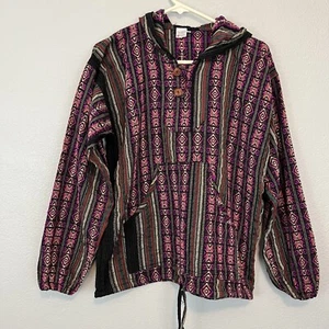 Latin American Boutique Colorful Mexican Baja Pullover Size Medium - Picture 1 of 8