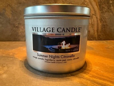 Village Candle SUMMER NIGHTS CITRONELLA 2-Wick Candle Stonewall Kitchen 13 fl oz - Image 1 of 4