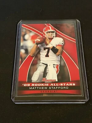 2009 MATTHEW STAFFORD BOWMAN (TOPPS) ROOKIE ALL-STARS CARD #AS-10 - Image 1 of 2