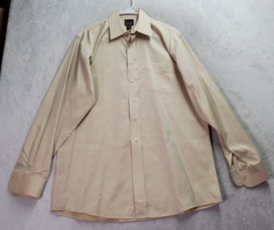 Jos. A. Camisa de vestir Bank para hombre talla 15,5 tostada 100 % algodón cuello de bolsillo con botones Foto 1 de 4