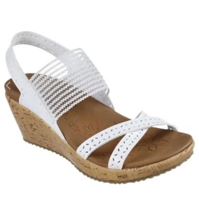 Skechers Damen Sandalen mit Keilabsatz Slingback, Beverlee-Boho Glow - /WHT (White) - Bild 1 von 5