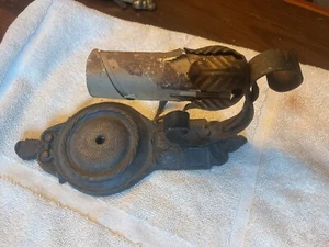 Antique Ornate Round Back Electric Candle Wall Sconce - Picture 1 of 9