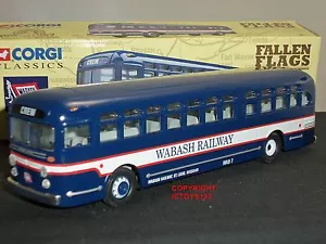CORGI 54006 GM4507 WABASH RAILWAY CREW AMERICAN DIECAST MODEL COACH BUS - Bild 1 von 1