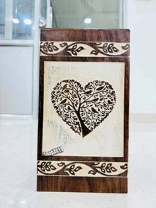 Cremation Urn for Human ashes Large wooden urn for cremation Adult urn box - Picture 1 of 10