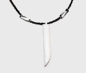 Afrikanische Perlen Massai Massai Bos Stier Africanus Knochen Halskette Anhänger-Kenia 02 - Bild 1 von 2