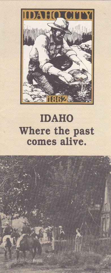 Mapa y folleto promocional de la ciudad de Idaho de 1980 Foto 1 de 1