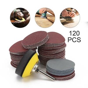 120PCS Sanding Discs Pad Kit For Drill Grinder Rotary Tools W/ Backing Pad Shank