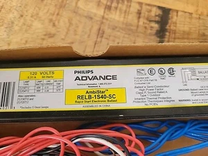 Philips Advance RELB-1S40-SC 120V 1 Lamp Rapid Start Ballast NEW - Picture 1 of 3