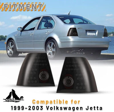 Pair LED Tail Lights For 1999-2003 Volkswagen Jetta Smoke Brake Lamps Left+Right - Изображение 1 из 4