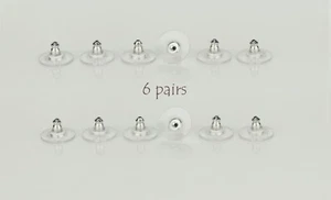 Earring Backs 6 Pairs - Picture 1 of 3