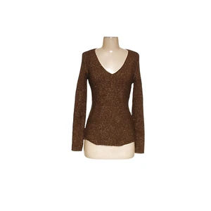 INC International Concepts Brown Metallic Blouse - Picture 1 of 4