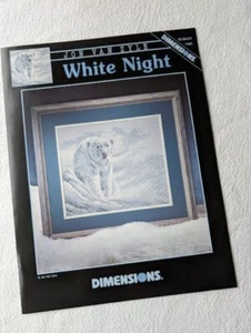 Dimensions Counted Cross Stitch Pattern White Night 291 Alaska Polar Bear Winter - Picture 1 of 3