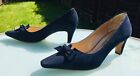 Peter Kaiser Court Shoes | Heels - Midnight Blue & Bow - 100% Suede - UK 6 - VGC