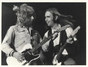 Status Quo 1977 Francis Rossi Rick Parfitt Concert Tour Stamped Original Photo - Picture 1 of 2