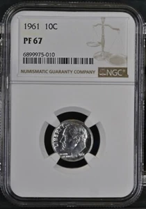 1961 10C Proof Roosevelt Dime - NGC PF 67 - Picture 1 of 2
