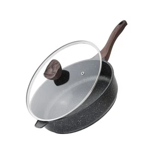 Nonstick Deep Frying Pan with Lid, 12 Inch Large Skillet, 5 Qt Non Stick Saut... - Picture 1 of 6