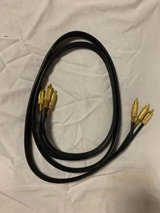 Cables de aire acondicionado estándar 3-RCA de alta resistencia (monstruo) chapados en oro premium de 6 pies-RWY - Imagen 1 de 3
