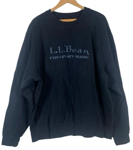 LL Bean Sudadera Grande Para Hombre 100 Años Bordada Azul Marino Cuello Redondo Gorpcore - Imagen 1 de 11