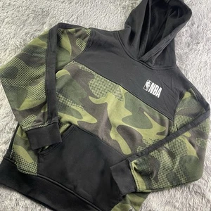 NBA Sweatshirt Youth Large Black Green Camouflage Camo Hoodie Basketball Street - Picture 1 of 10
