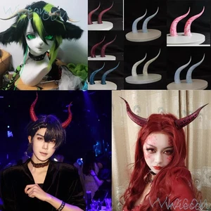 Hot New Fursuit Horn Furry Cosplay Prop Lunghezza 17CM Holloween Party Roleplay - Foto 1 di 45