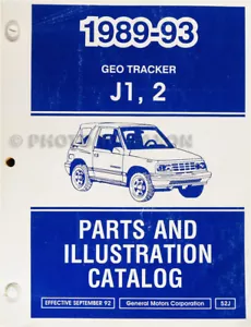 1993 Geo Tracker Illustrato Master Parti Catalogo Chevrolet OEM Originale Libro - Foto 1 di 2