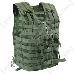 Olive Green TACTICAL MOLLE CARRIER ASSAULT VEST Combat Attachment Army Rig Top - Picture 1 of 3
