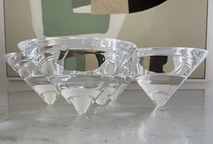 Vintage Villeroy & Boch Crystal Votive Candle Holder Germany Atomic MCM - Picture 1 of 9