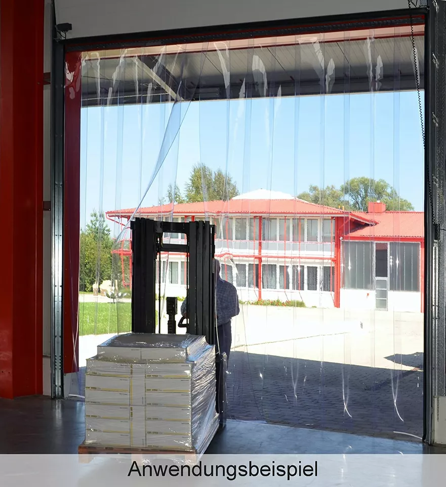 PVC Streifenvorhang Lamellenvorhang Vorhang Streifen Lamellen, 200x2 mm - Bild 1 von 4