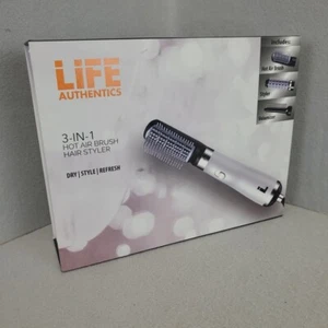 Life Authentics 3 in One Hot Air Brush & Styler- Dry Brush Style- 3 Attachments - Picture 1 of 4