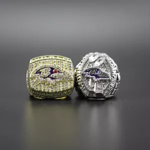 2PCs 2000 2012 Baltimore Ravens Ring size 11 - Picture 1 of 1