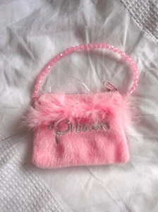 Kids Girls Princess Small Handbag Coin Purse - Pink, Embroidered - 11cm - Picture 1 of 12