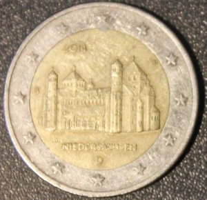 BRD-2-EURO-Gedenkmünze,2014,gelaufen,Prägest.:-A-,Niedersachsen-St.Michael- - Bild 1 von 2