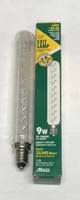 ABCO 04334 9W T6.5 120V E12/Candelabra Base Clear Emergency Light Bulb - Image 1 of 2