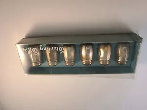 Set of 6 Vintage Salt Pepper/Spice Mini Individual Shakers Sterling Sliver - Picture 1 of 5