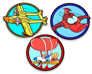 Disney Afternoon Sticker Set - Rescue Rangers Darkwing Duck TaleSpin 4 Zoll - Bild 1 von 4