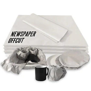 Newspaper Offcuts 20"x30" White Wrapping Packing House Moving Chip Shop Sheets - Picture 1 of 16