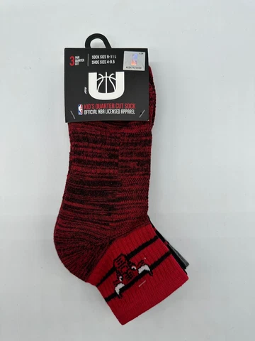 NEW 3 PAIRS OFFICIAL NBA LICENSED CHICAGO BULLS KIDS/ WOMEN QUATER CUT SOCKS Cover