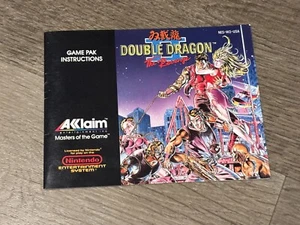 Double Dragon II Manual de instrucciones solo Nintendo Nes auténtico - Imagen 1 de 3